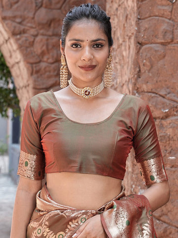 Varanga Multi Cotton Blend Banarasi Saree